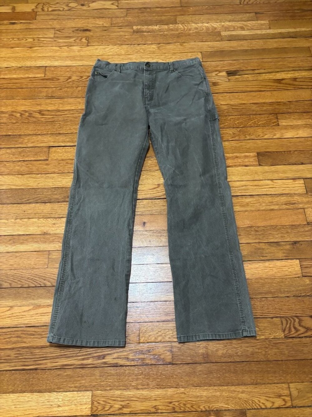 Dickies Carpenter Jeans Mens Size 36x34 Green Stretch Denim Workwear Work Pants